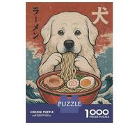 Rompecabezas para Adultos De 1000 Piezas Great Pyrenees Ramen Rompecabezas para Adolescentes Juego Práctico Desafío Difícil Juego Desafiante Regalos 52x38cm/1000pcs