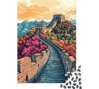 Rompecabezas para Adultos De 1000 Piezas Great Wall of China Art Print-4 Rompecabezas Juego De Ingenio Regalos para Mujeres Cumpleaños Y Navidad 70x50cm/1000pcs