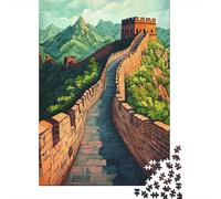 Rompecabezas para Adultos De 1000 Piezas Great Wall of China Art Print-5 Rompecabezas para Adolescentes Juguetes Antiestrés Mejora La Memoria Gran Regalo para Jugar 52x38cm/1000pcs