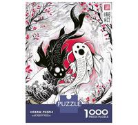 Rompecabezas para Adultos De 1000 Piezas Great Wave Koi Yin Yang Rompecabezas para Adolescentes Juego Familiar Carrera De Velocidad Manual Cumpleaños 52x38cm/1000pcs