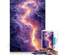 Rompecabezas para Adultos de 1000 Piezas Grieta Celestial,Pieza de Corte Limpio,Juego de Habilidad Mental,Juego de Tiempo Libre,Pieza de Arte Navideño (38x26cm)