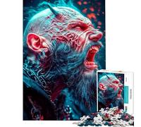 Rompecabezas para Adultos de 1000 Piezas Grito Demoníaco Un Reto para completar Decoración Juegos Divertidos Apto para Mayores de 14 años (38x52cm)