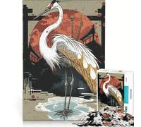 Rompecabezas para Adultos de 1000 Piezas, Grulla, Japón, Juegos de relajación, Interacción Entre Padres e Hijos, Colección de Artistas, Bellas Artes 38x52cm