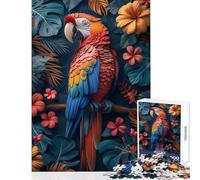 Rompecabezas para Adultos de 1000 Piezas Guacamayo en un paraíso Tropical Juguetes de Bricolaje Obra de Arte Regalo para Juego Educativo Mejora el Amor en Pareja tamaño 38x52cm