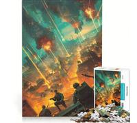 Rompecabezas para Adultos de 1000 Piezas Guerra Global en un Planeta de fantasía, decoración de Pared, decoración Perfecta, cumpleaños 38x52cm