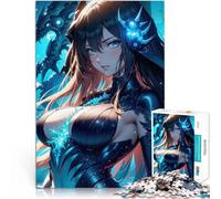 Rompecabezas para Adultos de 1000 Piezas Guerrera de Anime Entrena tu Cerebro y Tus Manos Decoración de Pared cumpleaños y Navidad 38x26cm