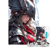 Rompecabezas para Adultos de 1000 Piezas Guerrera Valkiria Ayuda a ejercitar el Cerebro Regalos para Mujeres Juegos Familiares Apto para Mayores de 14 años 38x26cm