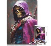 Rompecabezas para Adultos de 1000 Piezas: Guerrero esquelético con Espada Juego Educativo para Aprender (tamaño 38x52cm)