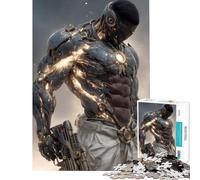 Rompecabezas para Adultos de 1000 Piezas Guerrero futurista con Armadura Brillante Diversión para Disfrutar en casa Un desafío Estimulante para la Mente Apto para Mayores de 14 años 38x26cm