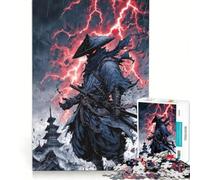 Rompecabezas para Adultos de 1000 Piezas Guerrero Ninja en una tormenta Juego Educativo decoración para el hogar 38x52cm