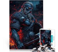 Rompecabezas para Adultos de 1000 Piezas Guerrero nórdico épico para el Juguete de desafío de Juego Educativo Regalo Divertido 75x50cm