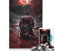 Rompecabezas para Adultos de 1000 Piezas: Guerrero samurái japonés, Juego Divertido, decoración, Piezas de Formas aleatorias Que encajan Perfectamente 38x26cm