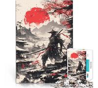 Rompecabezas para Adultos de 1000 Piezas Guerrero samurái japonés Juguete Educativo Intelectual descompresor Buen Regalo 38x26cm