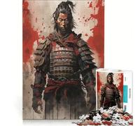 Rompecabezas para Adultos de 1000 Piezas Guerrero samurái Juego Imposible Mejora la Memoria con Piezas de Formas aleatorias Que encajan Perfectamente 38x52cm