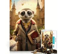 Rompecabezas para Adultos de 1000 Piezas, guía de Viaje, Suricata, Corte Premium, lógica Divertida, Juguete Divertido, Tiempo de Juego fácil, Arte de Pared navideño (38x26cm)