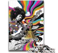 Rompecabezas para Adultos de 1000 Piezas, Guitarrista psicodélico, Juego desafiante, Juguetes, Regalo Ideal para Toda la Familia, Mayores de 14 años, 26x38cm