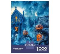 Rompecabezas para Adultos De 1000 Piezas Halloween Graveyard Scene Rompecabezas para Adultos Juguetes Antiestrés Decoración Actividades Divertidas En Casa 70x50cm/1000pcs