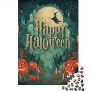 Rompecabezas para Adultos De 1000 Piezas Halloween Spooky Night Scene Rompecabezas para Adultos Juego Práctico Análisis Y Lógica Cumpleaños Y Navidad 52x38cm/1000pcs