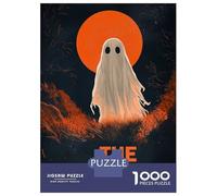 Rompecabezas para Adultos De 1000 Piezas Halloween The Ghost Rompecabezas para Adultos Juguete Decoración De Pared Carrera De Velocidad Manual 52x38cm/1000pcs