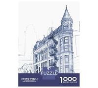 Rompecabezas para Adultos De 1000 Piezas Hand Drawn Gooderham Rompecabezas Juegos De Relajación Desafío Difícil Reducción del Estrés Regalos 38x26cm/1000pcs