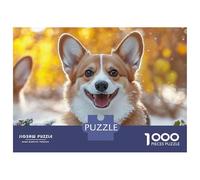 Rompecabezas para Adultos De 1000 Piezas Happy Corgi in Winter Rompecabezas para Adultos Juguetes Antiestrés Difícil Difícil Cumpleaños Y Navidad 38x26cm/1000pcs