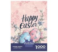 Rompecabezas para Adultos De 1000 Piezas Happy Easter Greetings Rompecabezas para Adultos Juego De Ingenio Regalos para Mujeres Actividades Divertidas En Casa 52x38cm/1000pcs
