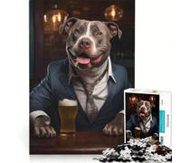 Rompecabezas para Adultos de 1000 Piezas Happy XL Bully in The Pub, Juego Imposible, Mejora la Memoria, con Piezas de Formas aleatorias Que encajan Perfectamente 38x26cm