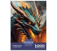 Rompecabezas para Adultos De 1000 Piezas Head Dragon Fire Rompecabezas para Adultos Juegos Familiares Mejoran La Memoria Reducción del Estrés Regalos 52x38cm/1000pcs