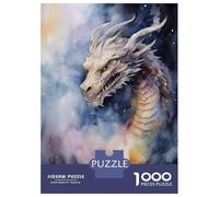 Rompecabezas para Adultos De 1000 Piezas Head of A Dragon Rompecabezas para Adultos Juego De Ingenio Aliviador del Estrés Actividades Divertidas En Casa 70x50cm/1000pcs