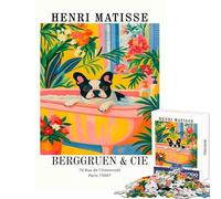 Rompecabezas para Adultos de 1000 Piezas Henri Matisse Perro en la bañera impresión artística Juguete para decoración de Pared Regalo para cumpleaños Juego Educativo con Piezas Completamente