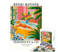Rompecabezas para Adultos de 1000 Piezas Henri Matisse Zorro en la bañera impresión artística decoración del hogar Juguetes Regalo Divertido Juego Educativo descompresión Intelectual tamaño 50x75cm