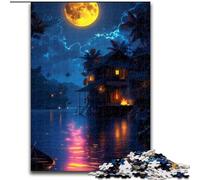 Rompecabezas para Adultos de 1000 Piezas Hermosa casa Junto al Lago. Un Regalo Ideal para Disfrutar en Familia (26x38cm).