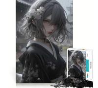 Rompecabezas para Adultos de 1000 Piezas Hermosa Doncella Ninja,Corte Premium,Juguete Divertido para ejercitar la Mente,Juego Relajante,decoración de cumpleaños,Regalo (38x26cm)