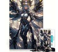 Rompecabezas para Adultos de 1000 Piezas,Hermoso ángel Oscuro,Ajuste, Juego de lógica,Juego fácil,Arte de Pared navideño (38x52cm)