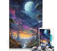 Rompecabezas para Adultos de 1000 Piezas: Hermoso Cielo Nocturno, Juguetes para armar, Entrena tu Cerebro y Tus Manos, con póster y Hoja de Preguntas a Juego 38x52cm