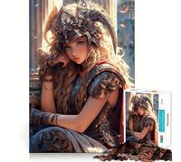 Rompecabezas para Adultos de 1000 Piezas,Hermoso diseño de Valkiria,Piezas de Corte Limpio,Juguete de lógica Divertido para Pasar el Tiempo Libre,decoración navideña,Regalo (50x75cm)