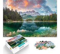 Rompecabezas para Adultos de 1000 Piezas Hermoso Lago y montañas Madera,para Mayores de 14 años Juego de Preguntas Regalo de cumpleaños de Navidad。tamaño:50x75cm/19.68x29.52pulgada