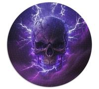 Rompecabezas para Adultos de 1000 Piezas, Hermoso Rompecabezas Redondo de Calavera, 1000 Piezas, Ideal para Juegos Familiares, decoración del hogar y Regalo de Entrenamiento Mental, 67,5 x 67,5 cm.
