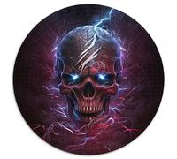 Rompecabezas para Adultos de 1000 Piezas, Hermoso Rompecabezas Redondo de Calavera, 1000 Piezas, Ideal para Juegos Familiares, decoración del hogar y Regalo de Entrenamiento Mental, 67,5 x 67,5 cm.