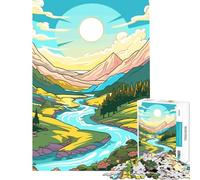 Rompecabezas para Adultos de 1000 Piezas Hermoso Valle y montaña Juego Imposible Que desafía la Inteligencia Juguetes adictivos Regalo de cumpleaños para la diversión Familiar (Tamaño 75x50cm)