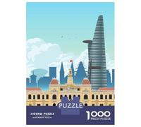 Rompecabezas para Adultos De 1000 Piezas Ho Chi Minh City Travel Print Rompecabezas Juego De Ingenio Regalos para Mujeres Cumpleaños Y Navidad 52x38cm/1000pcs