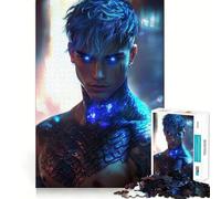 Rompecabezas para Adultos de 1000 Piezas Hombre de Ojos Azules con balanza,decoración de Bordes impecables,Juguete para ejercitar la Mente,diversión para Pasar el rato,decoración navideña 38x26cm