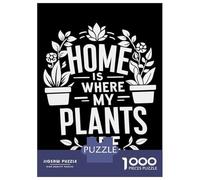 Rompecabezas para Adultos De 1000 Piezas Home Is Where My Plants Ar Rompecabezas para Adultos Juguete Decoración De Pared Decoración del Hogar Regalos para Amigos Y Familiares 70x50cm/1000pcs