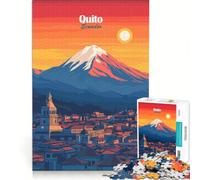 Rompecabezas para Adultos de 1000 Piezas Horizonte de Quito Ecuador Juguete Educativo para Pasar el Tiempo en casa Regalo de cumpleaños Regalos 38x26cm