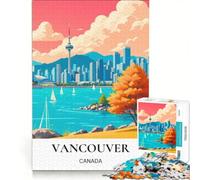 Rompecabezas para Adultos de 1000 Piezas: Horizonte de Vancouver en otoño Juego práctico, Ideal para la interacción Entre Padres e Hijos cumpleaños y Navidad 50x75cm
