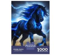 Rompecabezas para Adultos De 1000 Piezas Horse Thunder Blue Rompecabezas Antiestrés Juguetes Divertidos Y Humorísticos Actividades Divertidas En Casa, 38x26cm/1000pcs