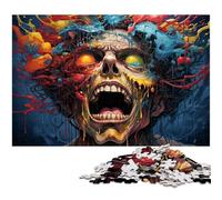 Rompecabezas para Adultos de 1000 Piezas: Humanos invadidos por Demonios. Cada Pieza es única. Juego Familiar desafiante y Divertido. 1000 Piezas (38 x 26 cm).