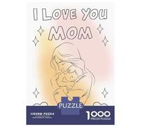 Rompecabezas para Adultos De 1000 Piezas I Love You Mom Rompecabezas para Adultos Juegos Familiares Decoración Perfecta Cumpleaños Y Navidad 52x38cm/1000pcs