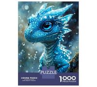 Rompecabezas para Adultos De 1000 Piezas Ice Blue Baby Dragon Rompecabezas para Adultos Juegos De Relajación Regalo De Cumpleaños Regalos para Reducir El Estrés 52x38cm/1000pcs