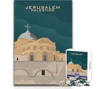Rompecabezas para Adultos de 1000 Piezas, Iglesia de Jerusalén, Palestina, Juego de desafío único, decoración artística para el hogar, Regalo para cumpleaños, tamaño 50x75cm